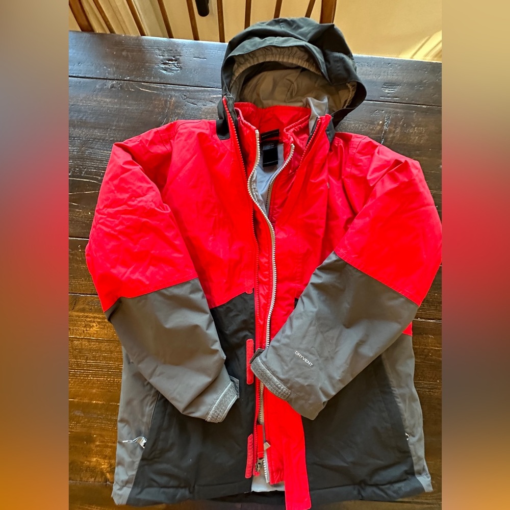 The North Face Kids Red and Gray Jacket